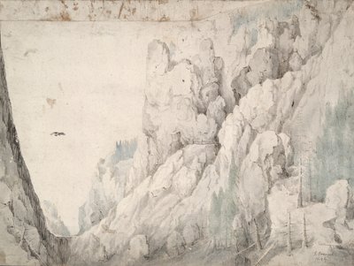 Bergachtig landschap door Unknown