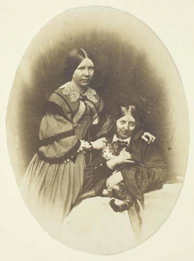 Mevrouw Craik met kat door Unknown