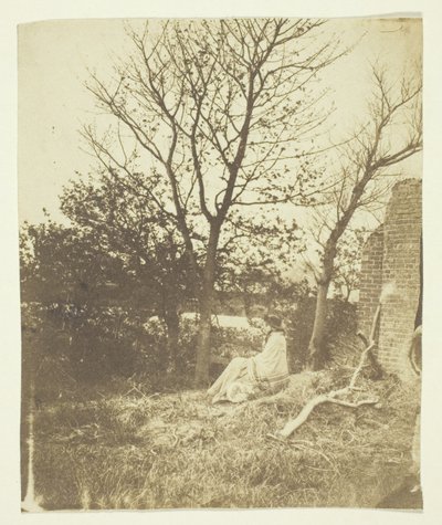 Mevrouw Craik zittend buiten door Unknown