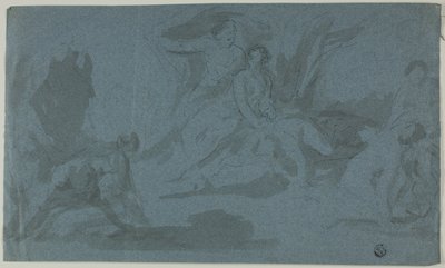 Mythologische Scène met Badende Vrouw door Unknown