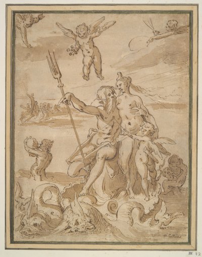 Neptunus en Amphitrite door Unknown