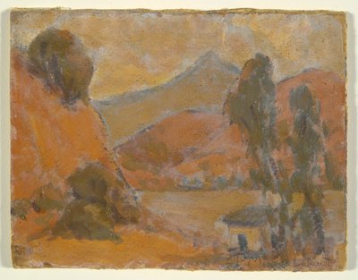 Roze Landschap door Unknown