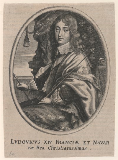 Portret van Lodewijk XIV, koning van Frankrijk en Navarra (Ludovicus XIV Franciae et Navarrae Rex Christianissimus) door Unknown