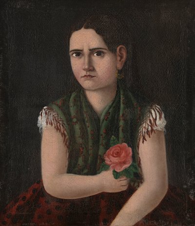 Portret van een vrouw door Unknown