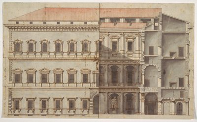 Weergave van het Palazzo Farnese, Rome door Unknown