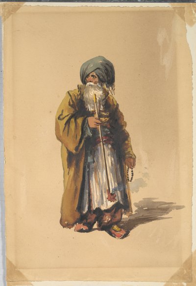 Russische of Turkse Man die een Pijp Rookt door Unknown
