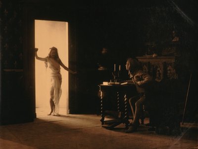 Scène uit het toneelstuk Boccaccio door Unknown