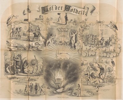 Spotprent in Delftse studentenalmanak, 1869 door Unknown
