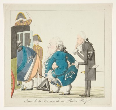 Suite de la Promenade au Palais-Royal (Na de Promenade bij het Palais-Royal) door Unknown