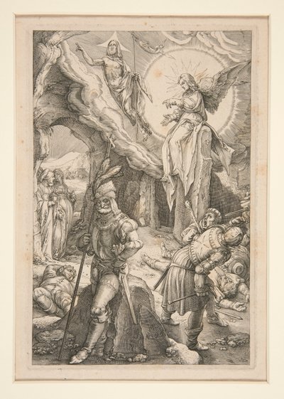De opstanding, #12 uit de serie van 12 - De passie van Christus door Unknown