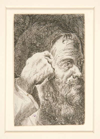 Zonder Titel (Hoofd van een Bebaarde Man) door Unknown