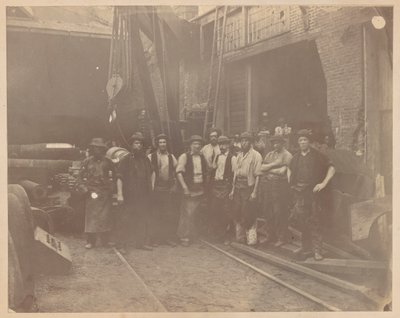 Zonder titel [IJzerwerkers bij de West Point Foundry, Cold Spring, New York] door Unknown