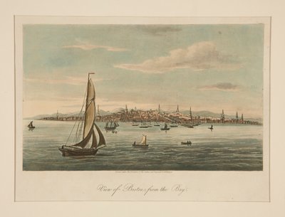 Uitzicht op Boston vanaf de baai door Unknown