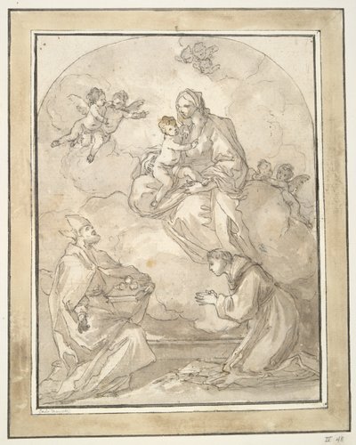 Visioen van St. Nicolaas van Bari door Unknown