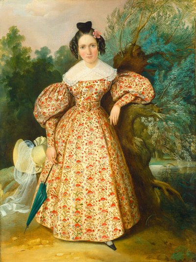 Portret van een Jonge Dame door Unknown 19th Century