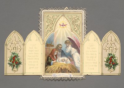 "Een vrolijk kerstfeest", kerstkaart door Unknown artist