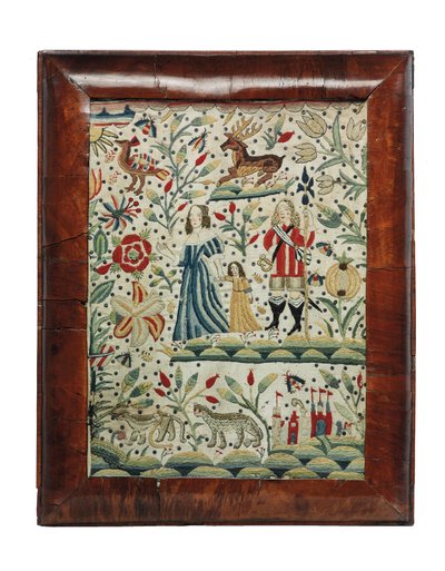 Een William en Mary borduurwerk, c.1690 door Unknown artist