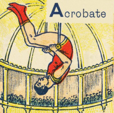 A als Acrobat door Unknown artist