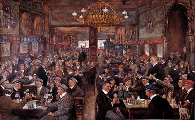 Een brouwerij in Leipzig (Duitsland) door Unknown Artist