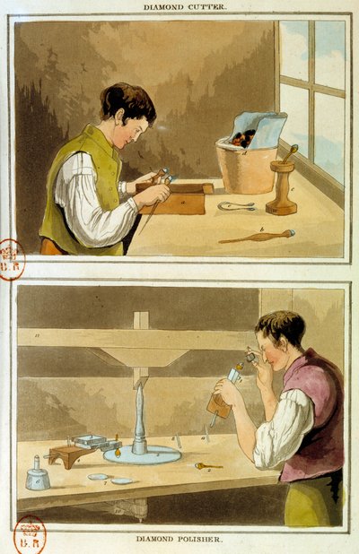 Een diamantslijper door Unknown artist
