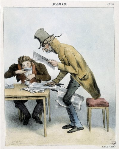 Een klant van Momus koffie in Parijs - 1821, Carnavalet door Unknown artist