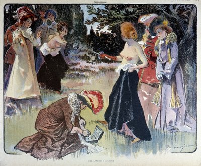 Een kwestie van eer: duel van vrouwen met het zwaard door Unknown artist