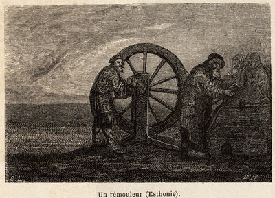 Een verhuizer in Estland. Gravure in Le tour du monde, bewerkt door Edouard Charton. door Unknown artist