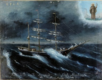 Een schoener op het punt van falen door Unknown artist