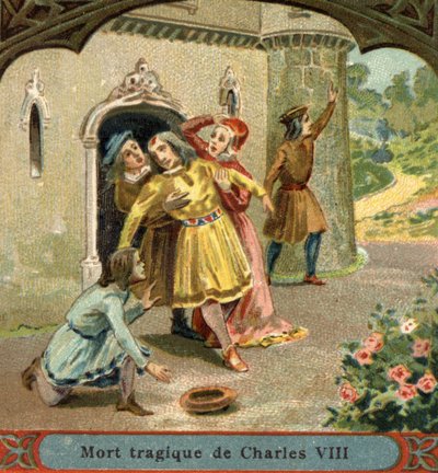 Ongelukkige dood van Karel VIII in 1498 door Unknown artist