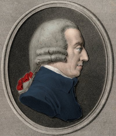 Adam Smith 1723-1790 - gravure - 19e eeuw door Unknown artist
