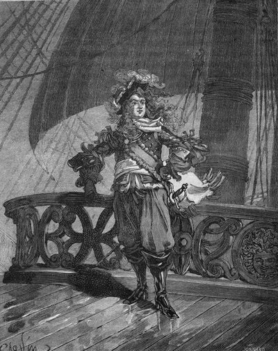 Admiraal Tourville (Anne Hilarion van Costentin (Cotentin), graaf van Tourville (1642-1701). op het schip 