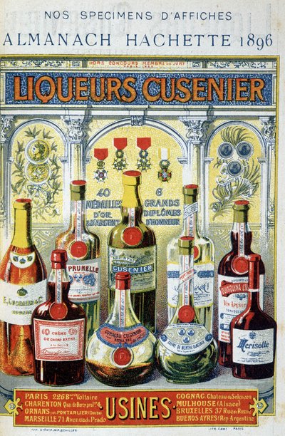 Reclameposter voor Cusenier-likeuren door Unknown artist