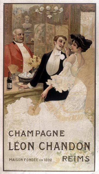 Reclameposter voor Léon Chandon champagne, eind 19e eeuw door Unknown artist