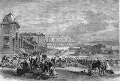 Middag bij de zeebaden van Biarritz in 1867 door Unknown artist