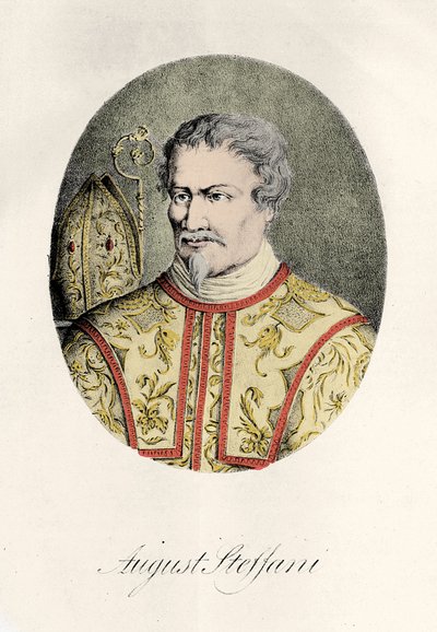 Agostino Steffani (1654-1728) Italiaanse componist gravure 1856 door Unknown artist