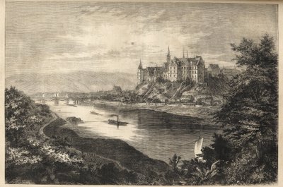 Kasteel Albrechtsburg - Saksen - Duitsland - Het kasteel van Albrechtsburg in het land Saksen in Duitsland - gravure - 1866 door Unknown artist