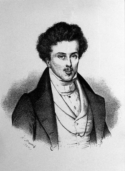 Alexandre Dumas op negenentwintigjarige leeftijd door Unknown artist