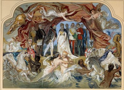Allegorie voor de inhuldiging van het Suezkanaal De Impress Eugenie in Port Said op 17 november door Unknown artist