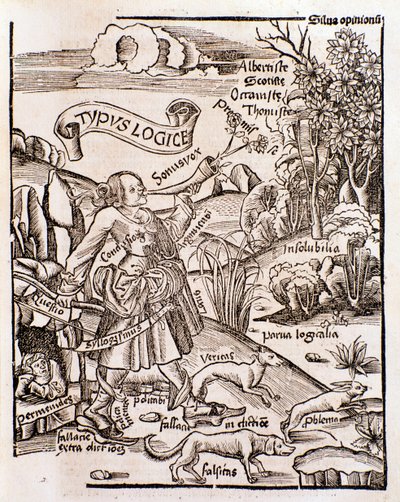 Allegorie van logica uit Margarita philosophica door Gregor Reisch (1508) door Unknown artist
