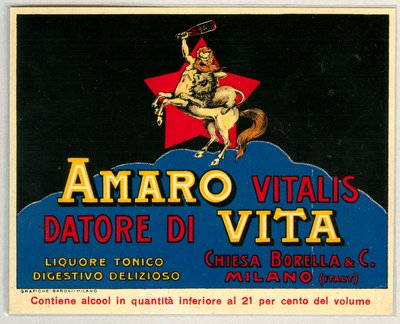 Amaro vitalis alcohol advertentie door Unknown artist