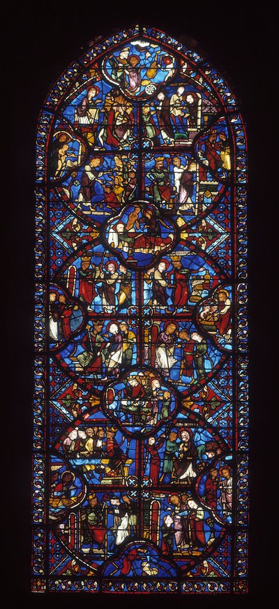 Ambulatoriumraam (glas-in-lood) door Unknown artist