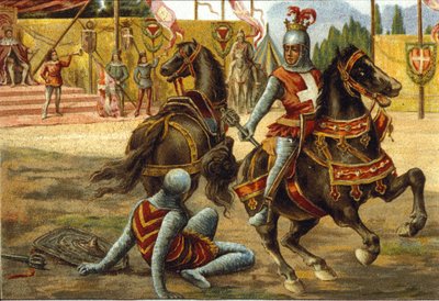 Amadeus VII van Savoye (1360 -1391) genaamd De Rode Graaf tijdens een toernooi door Unknown artist