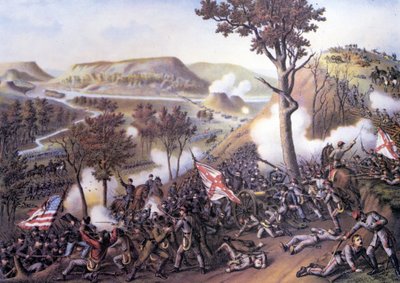 Amerikaanse Burgeroorlog (1861 - 1865): Beleg van Missionary Ridge, 25 november door Unknown artist