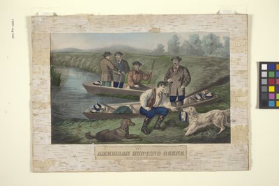 Amerikaans jachtscène door Unknown artist