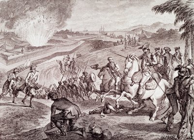 Amerikaanse Onafhankelijkheidsoorlog: Beleg van Pensacola en overwinning van het Spaanse leger door Unknown artist