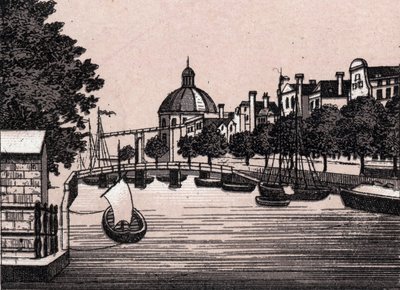 Amsterdam, Nederland: uitzicht op de Singelgracht. in 