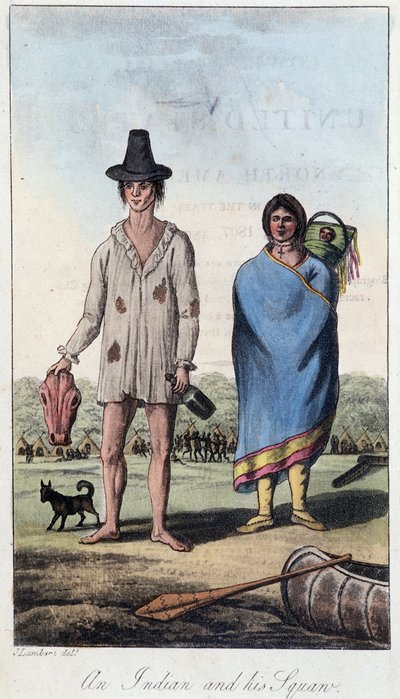 Een indiaan en zijn vrouw, Canada door Unknown artist