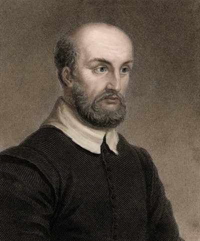 Andrea Palladio (1508-1580) - gravure - 19e eeuw door Unknown artist