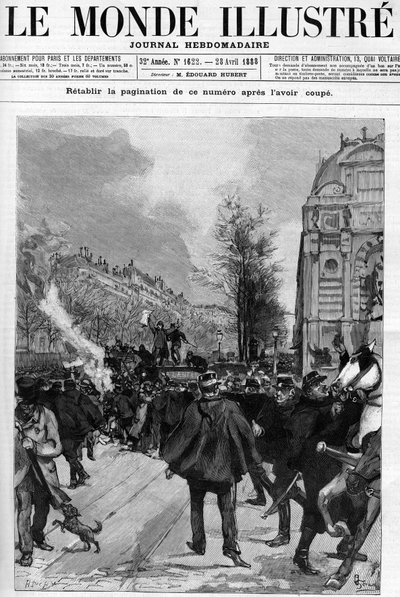 Anti-bakkerij demonstratie: Saint Michel Plein demonstratie, waar exemplaren van de 