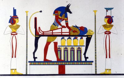 Anubis en een mummie - in 